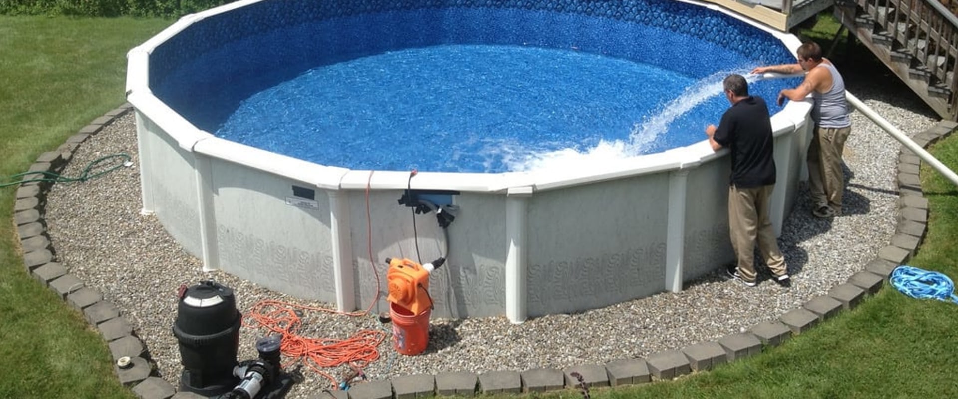 How do you landscape where an above ground pool was?